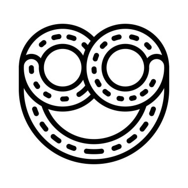 Fırında simit, vektör, illüstrasyon