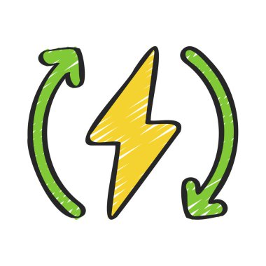 Elektrik Döngüsü ikon vektör illüstrasyon tasarımı