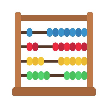Matematik Abaküs simgesi vektör illüstrasyon tasarımı