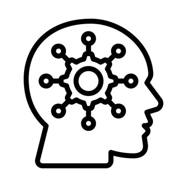 Kritik Düşünme ikonu vektör illüstrasyon tasarımı