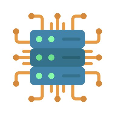 sunucu web simgesi vektör illüstrasyonu