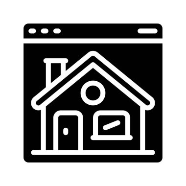 Ev simgesi, vektör illüstrasyonu   