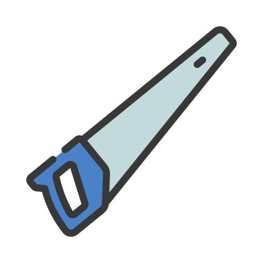 El testeresi simgesi, vektör illüstrasyonu