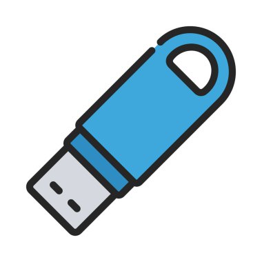 usb çubuk simgesi vektör illüstrasyonu