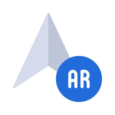 AR Navigasyon web simgesi vektör illüstrasyonu 