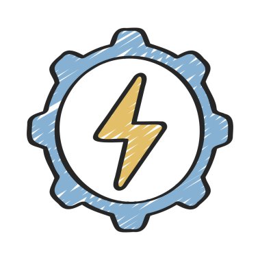 Enerji Yönetimi web simgesi vektör illüstrasyonu