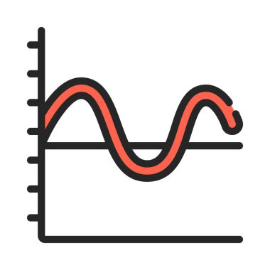 business Wave Grafik simgesi, vektör illüstrasyonu