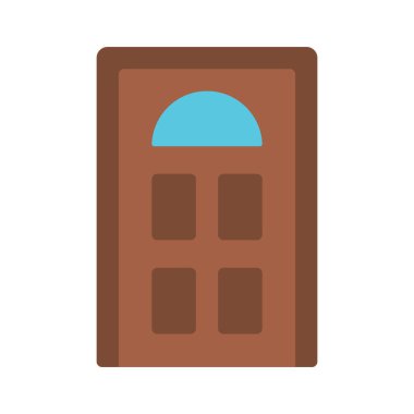 Tahta Kapı simgesi, vektör illüstrasyonu