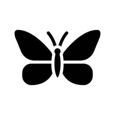 Kelebek ikonu. düz dizayn. vektör illüstrasyonu.