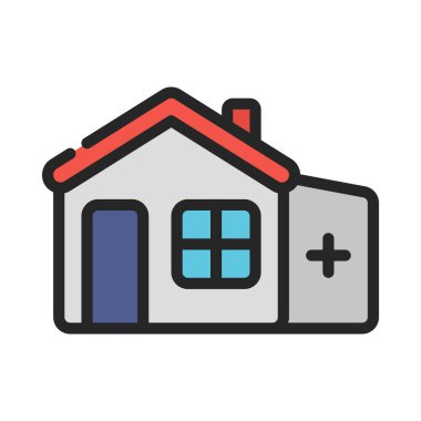 Ev Uzantısı simgesi, vektör illüstrasyonu  