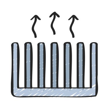 Isı Batık ağ simgesi vektör çizimi 