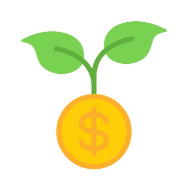  Finansal Büyüme web simgesi vektör illüstrasyonu