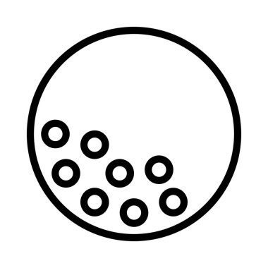 Golf Topu web simgesi vektör illüstrasyonu