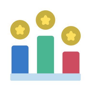 Rekabetçi Avantaj simgesi vektör illüstrasyon tasarımı