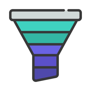 iş Filtresi çizelgesi simgesi, vektör illüstrasyonu