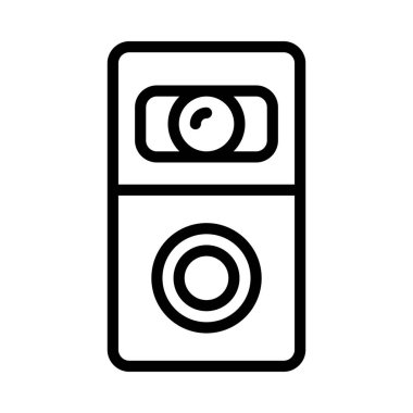 Kamera Kapı Zili ikonu vektör illüstrasyon tasarımı 