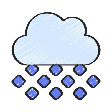 Bulut Akış Çizelgesi Simgesi, Vektör İllüstrasyonu