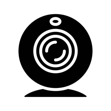 Bilgisayar Web Kamerası simgesi, vektör illüstrasyonu 