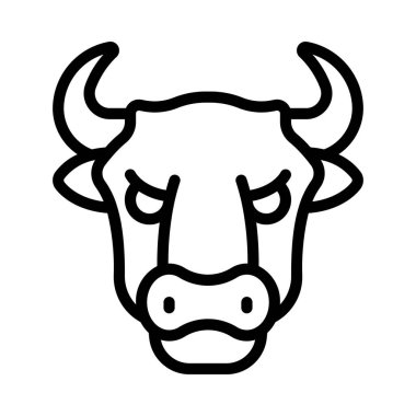 Boğa ikonu vektör illüstrasyon tasarımı