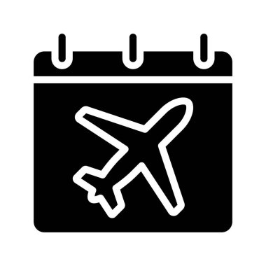 Uçak Tarihi simgesi, vektör illüstrasyonu