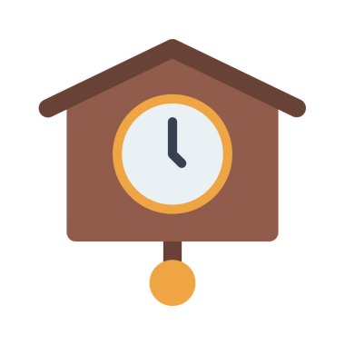 Cuckoo Clock modern simgesinin vektör çizimi            
