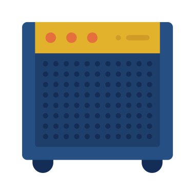 Gitar Yükseltici Ağ simgesi, vektör illüstrasyonu                   