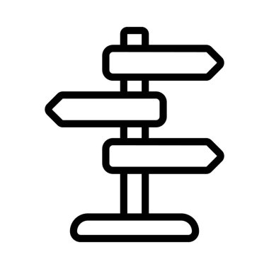 Yön İşareti simgesi. izole vektör illüstrasyonu