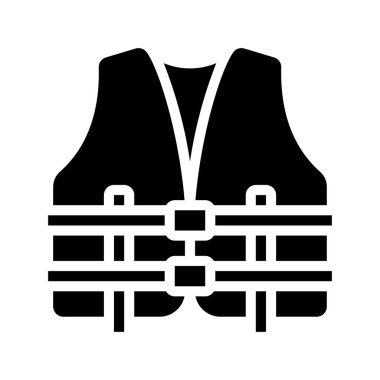 Life Jacket simgesi, vektör illüstrasyonu         
