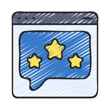 Gözden geçirme simgesi, vektör illüstrasyonu 