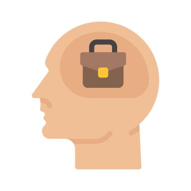 İş Zihni simgesi vektör illüstrasyonu