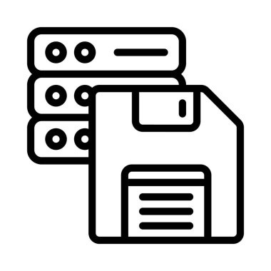 sunucu web simgesi vektör illüstrasyonu