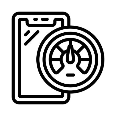 Performans web simgesi düz tasarım, vektör illüstrasyonu