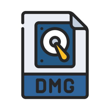 Dmg web simgesi vektör illüstrasyonu 