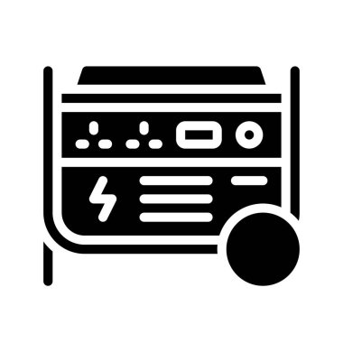 Elektriksel Üretici ağ ikonu vektör illüstrasyonu 