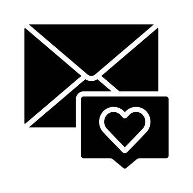 Sosyal Etkileşim E- posta simgesi, vektör illüstrasyonu