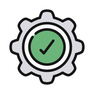 Süreç simgesi vektör illüstrasyon tasarımını tamamla