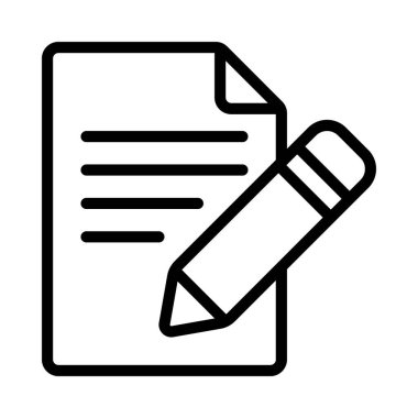 Belge simgesi, vektör illüstrasyonu yaz 