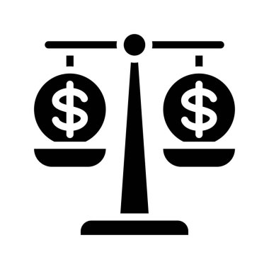 Para Ölçekli Web simgesi vektör illüstrasyonu