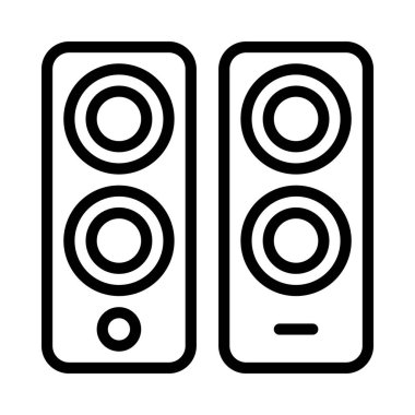  Hoparlörler ikon vektör illüstrasyon tasarımını izole ettiler