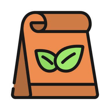 Vejetaryen Paket Paketi simgesi, vektör illüstrasyonu