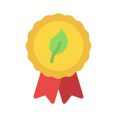 Vejetaryen ödüllü vektör düz renk simgesi 