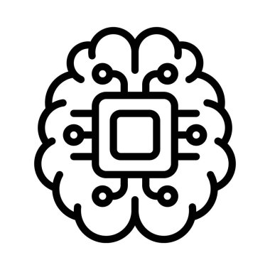 Zeka simgesi vektör illüstrasyon tasarımı