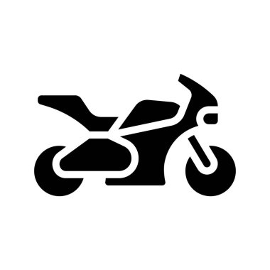 Motosiklet web simgesi vektör illüstrasyonu
