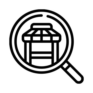 Pazar İncelemesi web simgesi vektör illüstrasyonu 