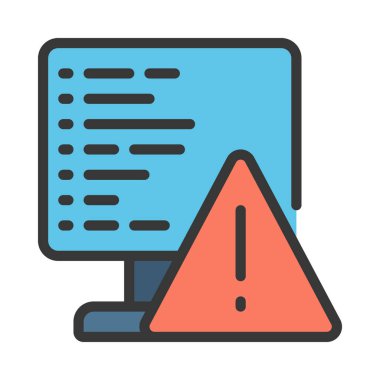 Kodlama Hatası Web simgesi düz vektör tasarımı                              