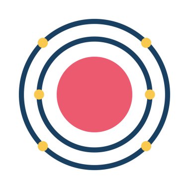 Bilim Atomları Sembol düz ikon vektör çizimi