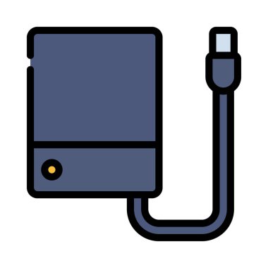 Harici Depolama Sabit Sürücüsü vektör illüstrasyon tasarımı