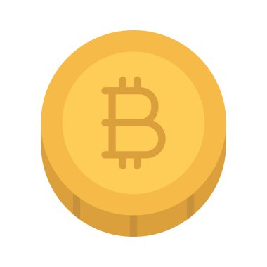 Bitcoin simgesi vektör çizim tasarımı 