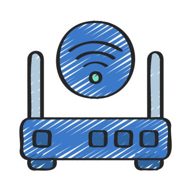 Internet yönlendirici vektör simgesi 