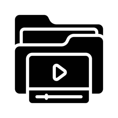 Video Dizini simgesi, vektör illüstrasyonu 